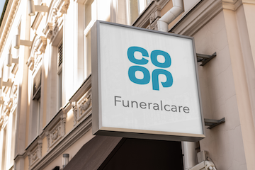 co-op funeralcare sign on a building