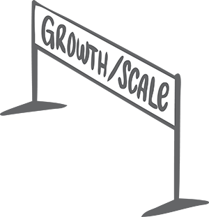 Hurdle growth scale