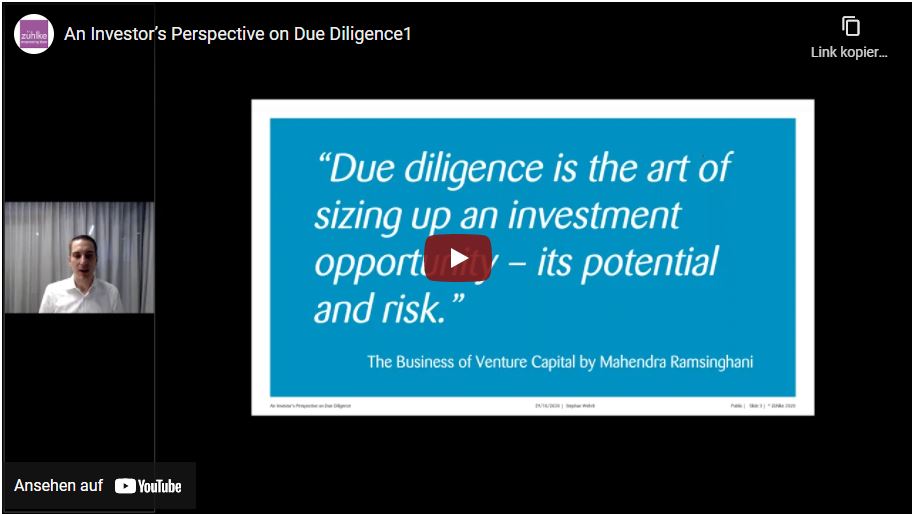 Webcast An Innovator´s perspective on due diligence