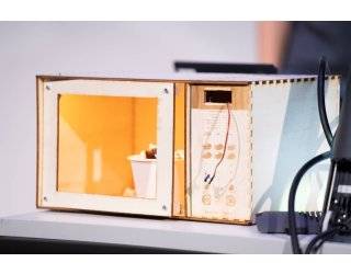 A microwave prototype that can be turned on and off via Gridguard